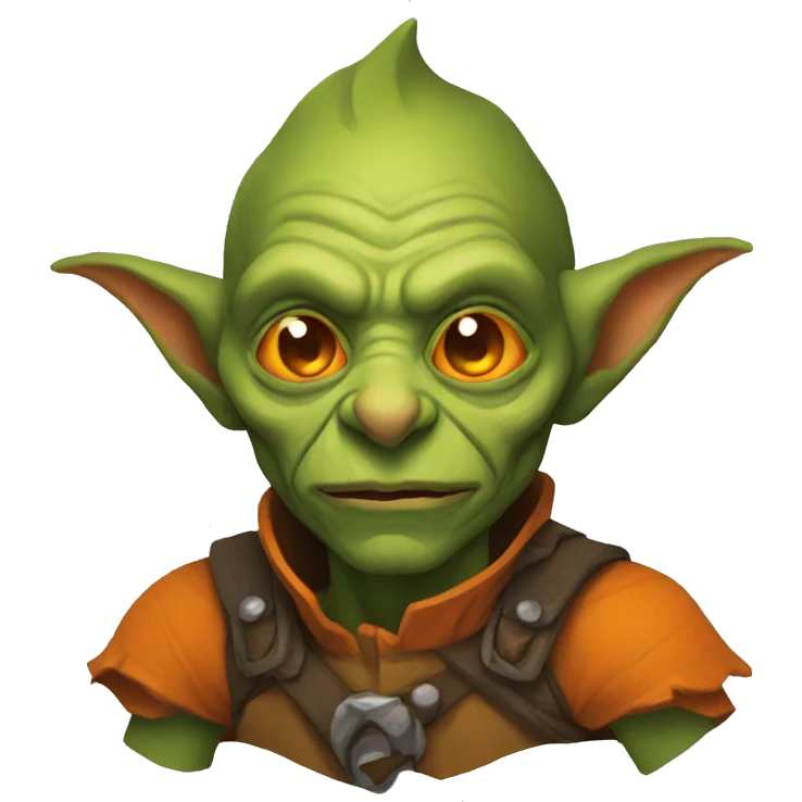 Goblin with orange skin emoji
