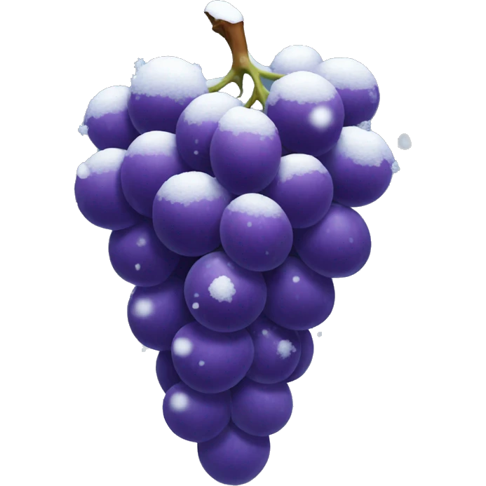 Grape under snow emoji