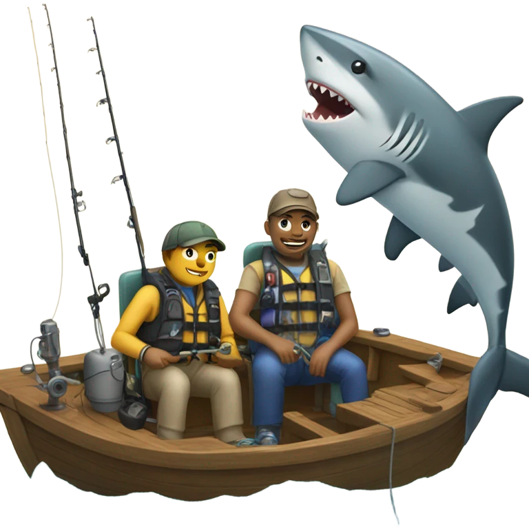 shark fishing emoji