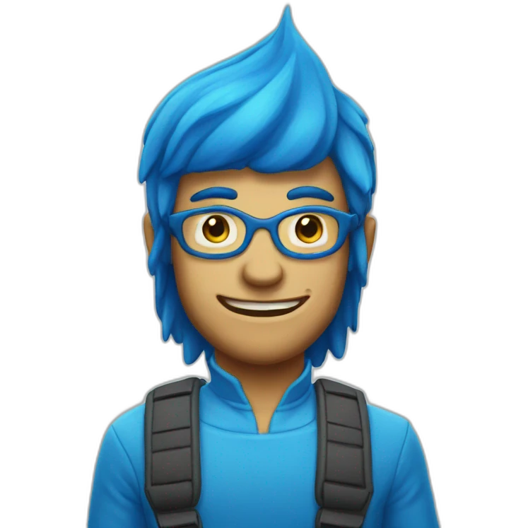 Smurfik blue emoji