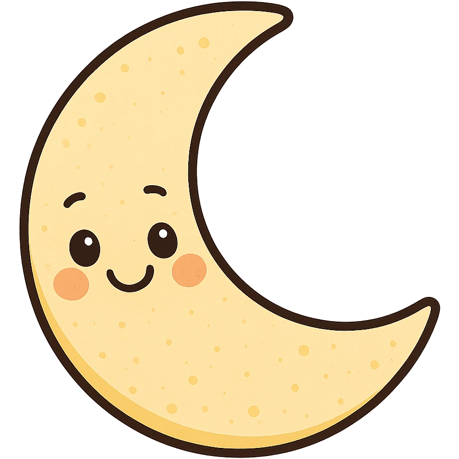 cute smiling moon emoji