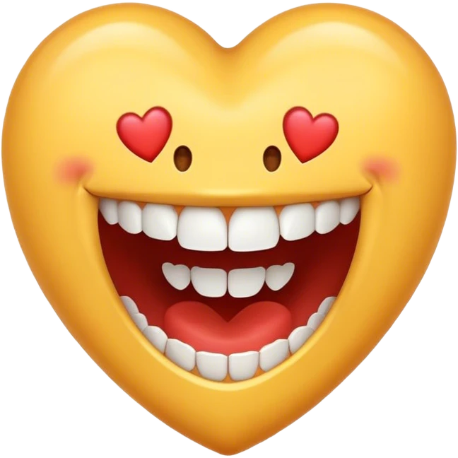 In love big teeth emoji emoji