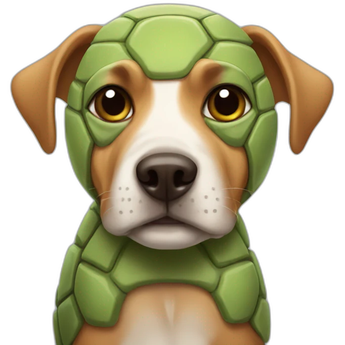 dog in a turtle emoji