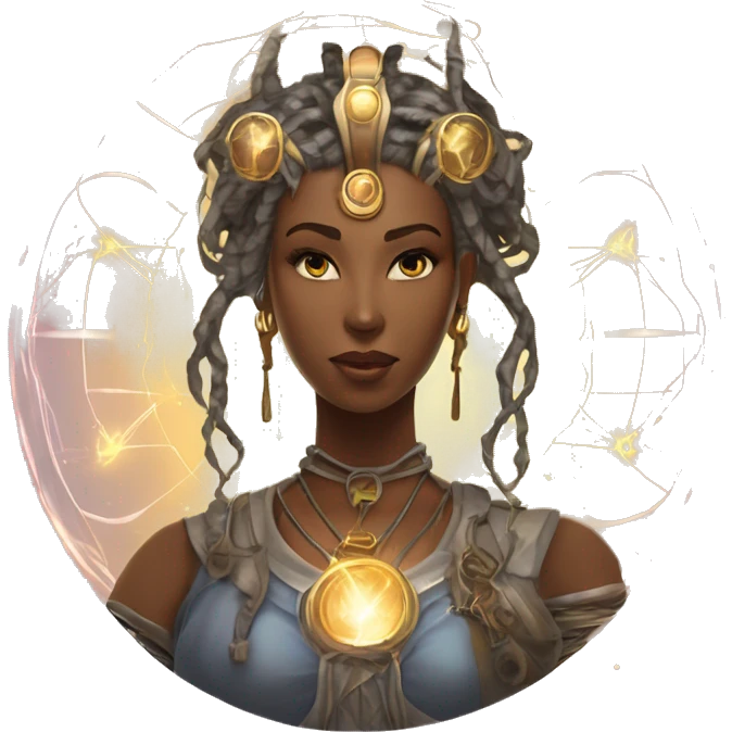 Technomancy Goddess is a mystical being who controls both magic and technology. She can cast spells on technological networks. Her powers blend the ancient art of magic with advanced cybernetics and technology. She can command machines emoji