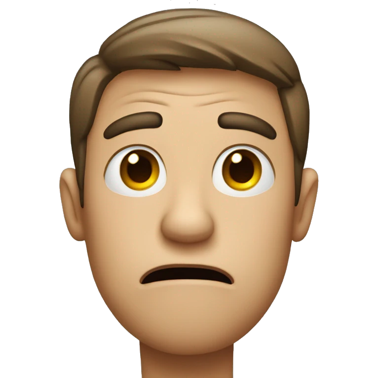 A person who is so shocked that his face has no features that describe his shock. emoji