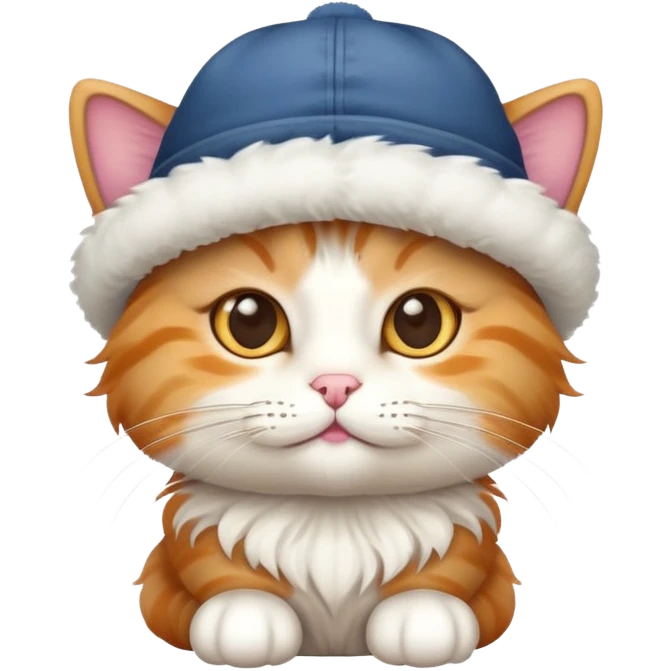 кошка в шапке emoji