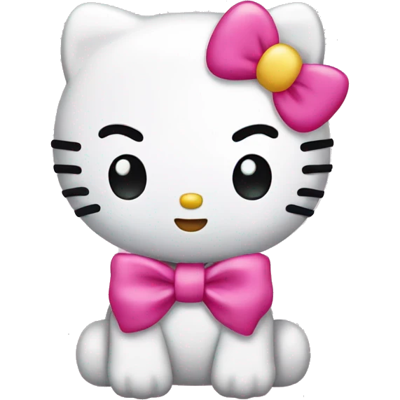 hello kitty with a bow emoji