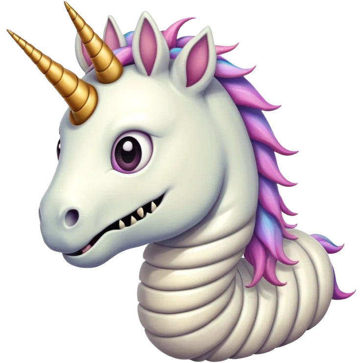 Creepy, centipede, unicorn, one eye, happy emoji