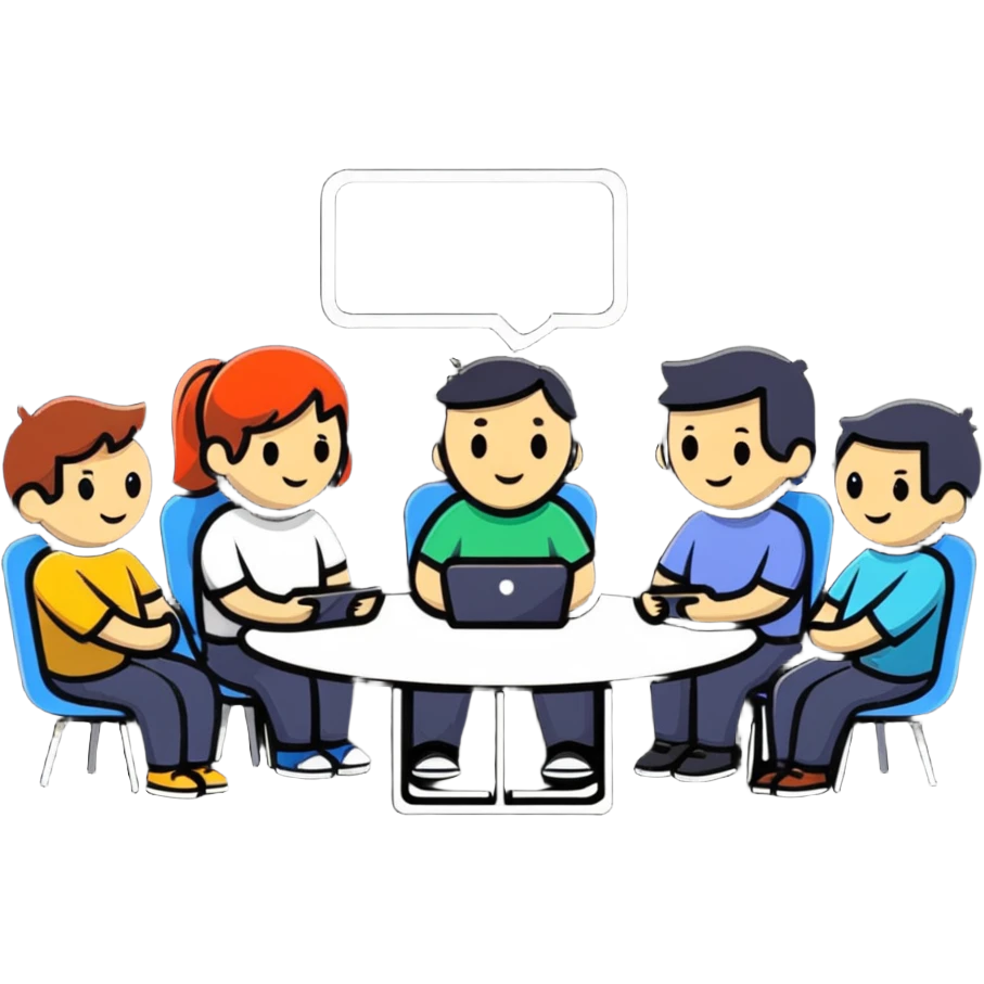 people chatting together in a digital group conversation emoji