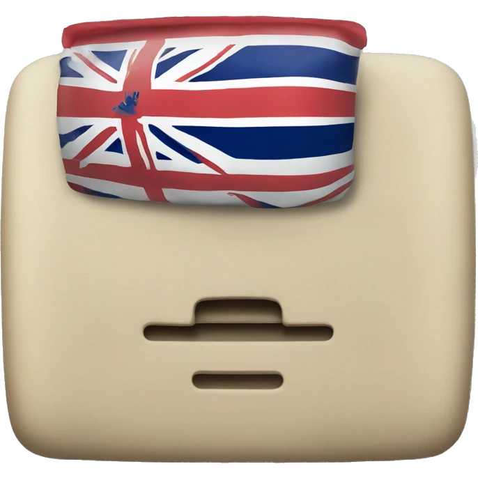 iPad tablet with English flag emoji