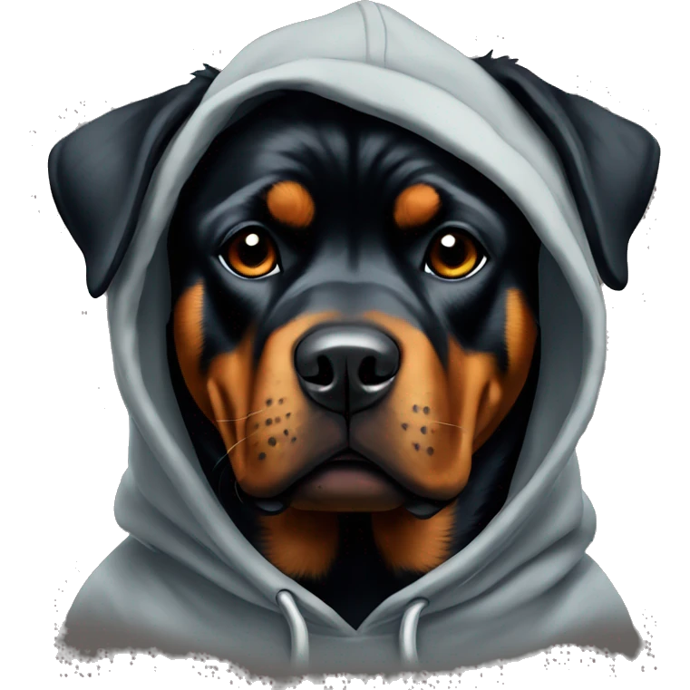 Rottweiler in a hoodie  emoji