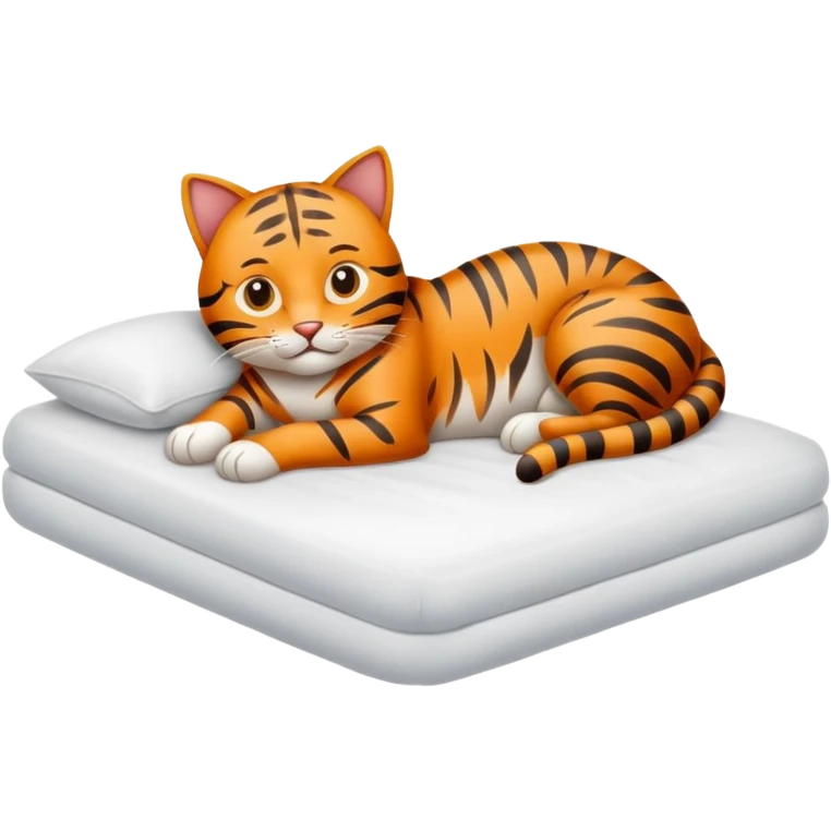 Petit chat sympa couché sur le lit emoji