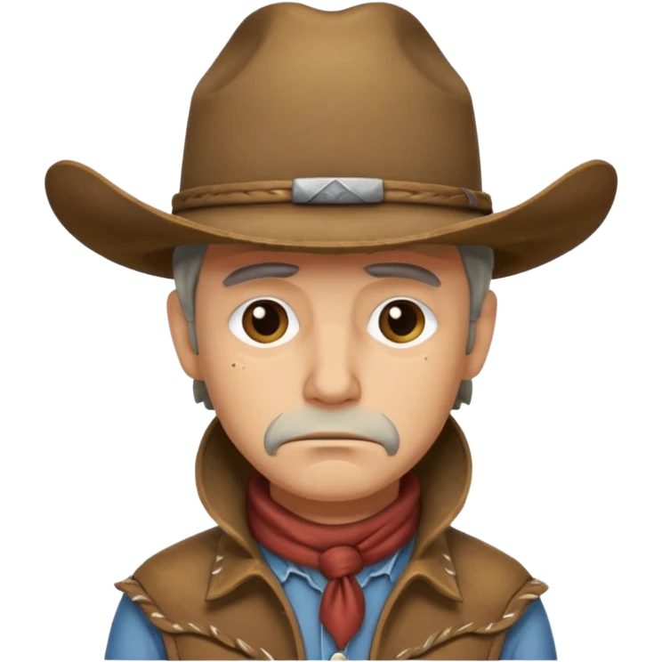 Sad cowboy emoji