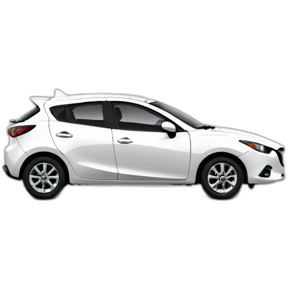 Mazda-axela3-white emoji