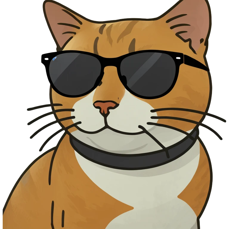 Cat with sunglasses emoji