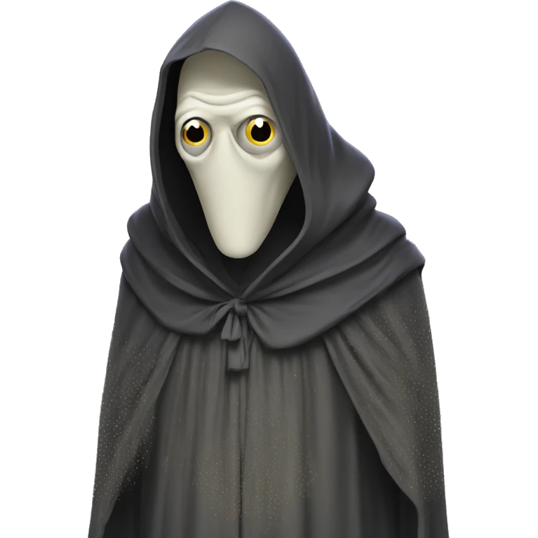 mysterious cloaked figure glaring eyes emoji