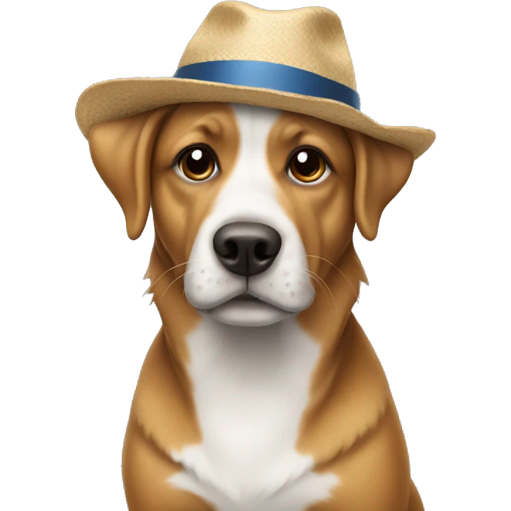 dog with hat emoji
