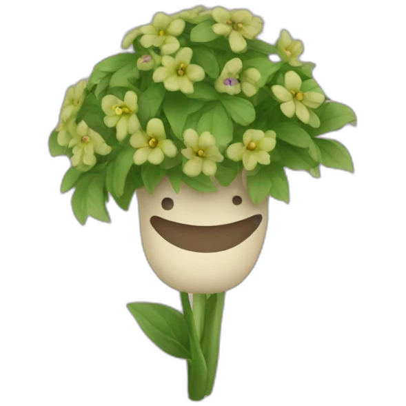 Renad sur une fleur  emoji