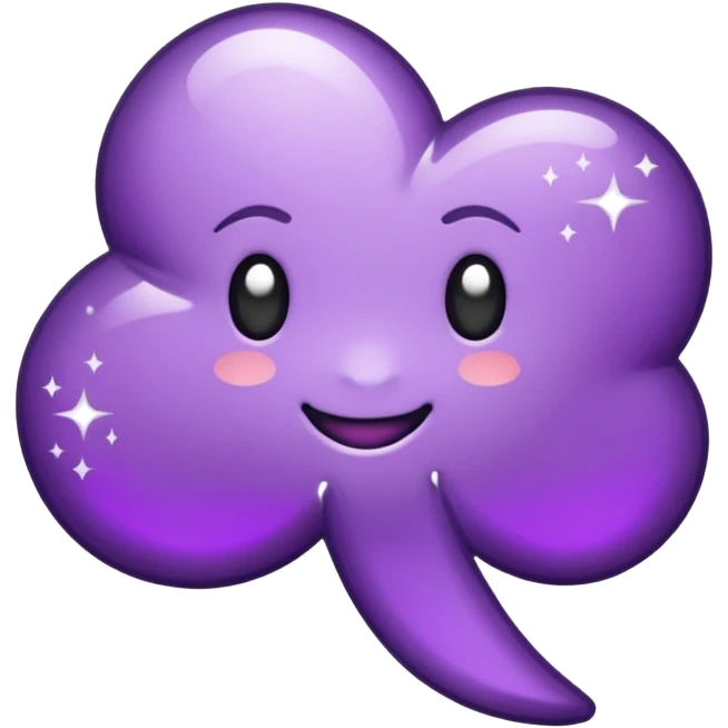 glitter purple and cian pin emoji