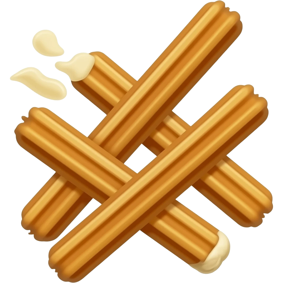 Create a simple churro emoji with 3 churros intresting angke emoji