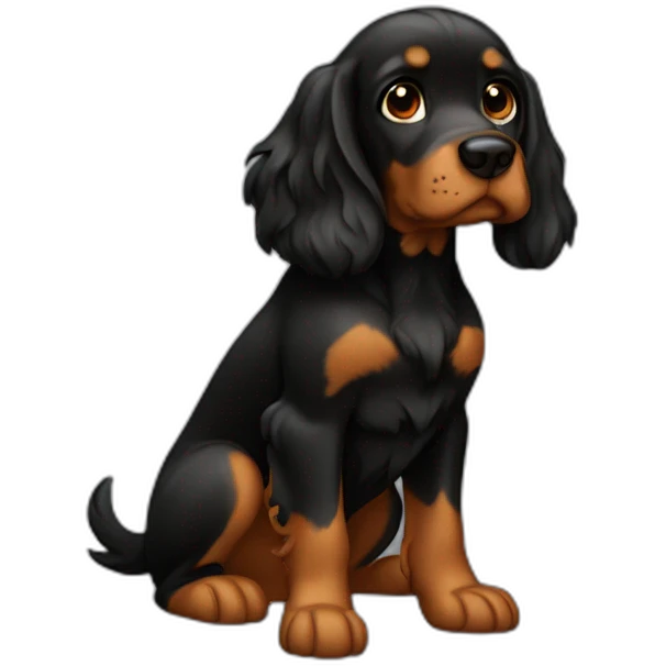 cocker fire black in batma emoji