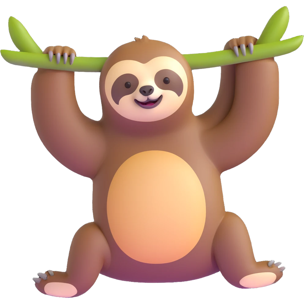 cute sloth emoji