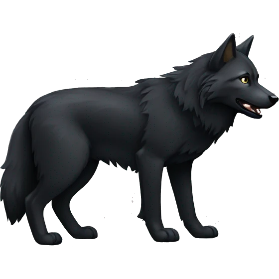 Black Wolf Pair emoji