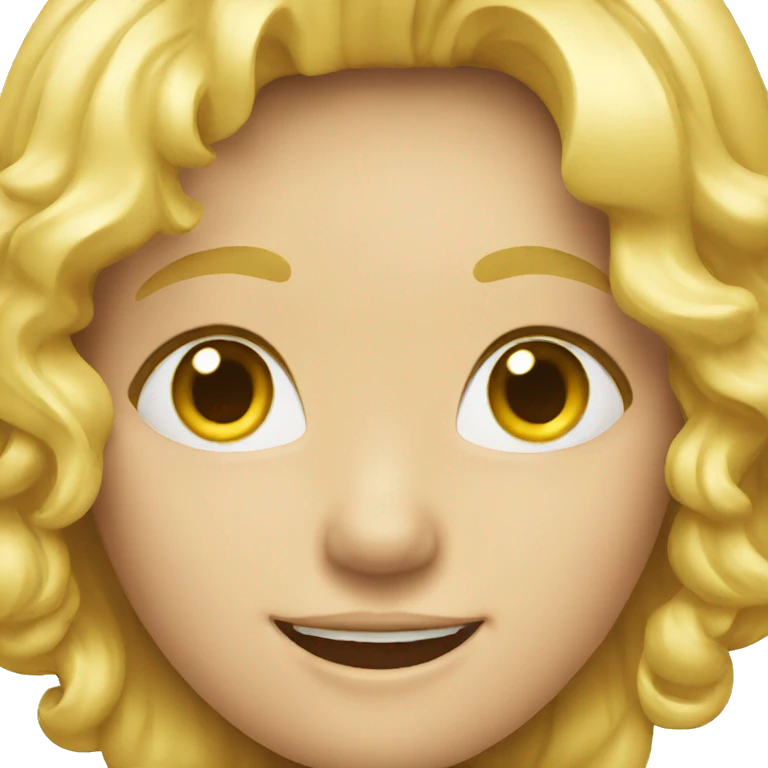 iPhone with blond hair smiling  emoji