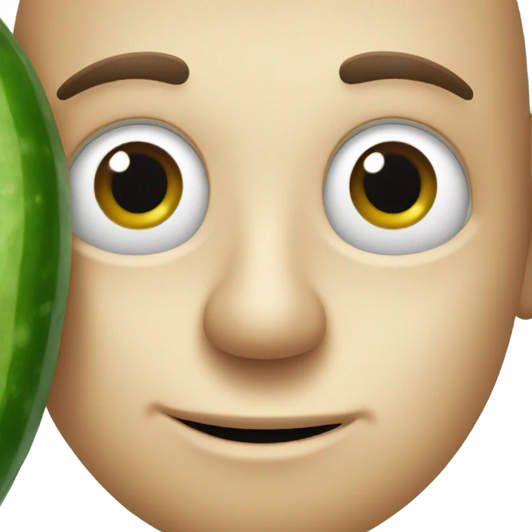 Cucumber with heart eyes emoji