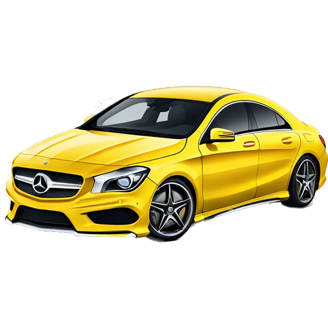 mercedes cla con striscia gialla in mezzo  emoji