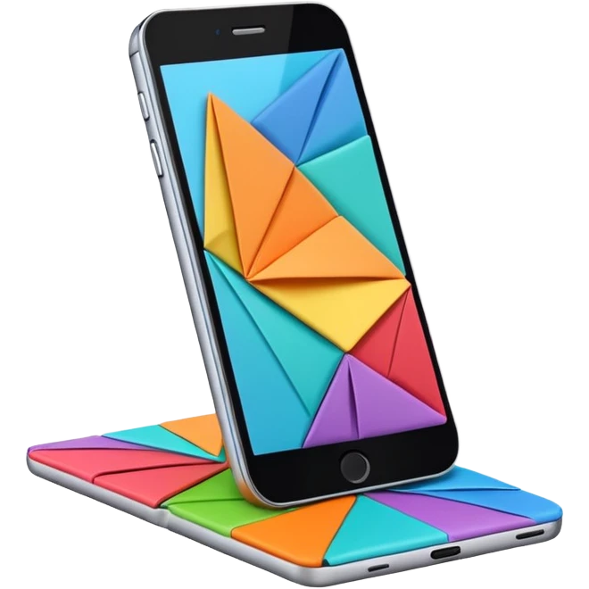Un smartphone qui se plie comme un origami emoji