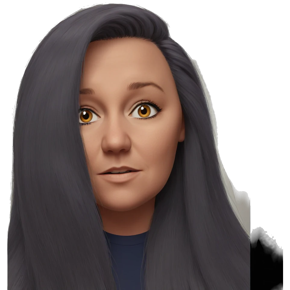 girl with long hair portrait emoji