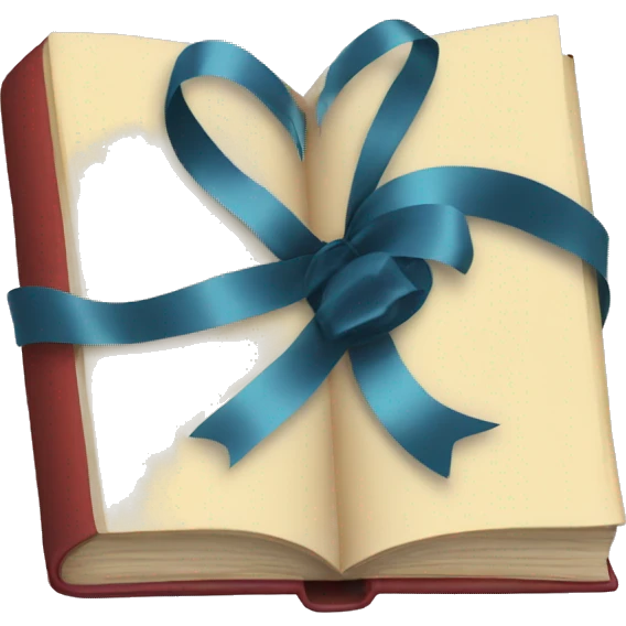 Books with a ribbon on it emoji