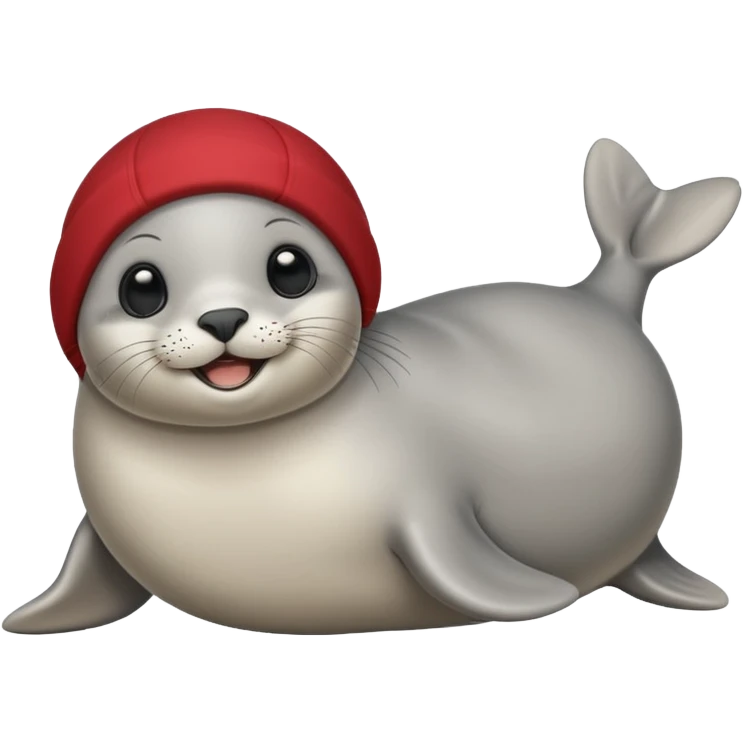 Cute smiling baby seal emoji