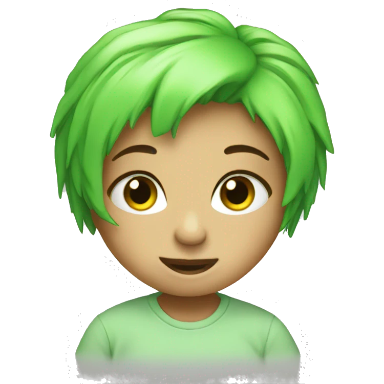 Green gir tshirt emoji