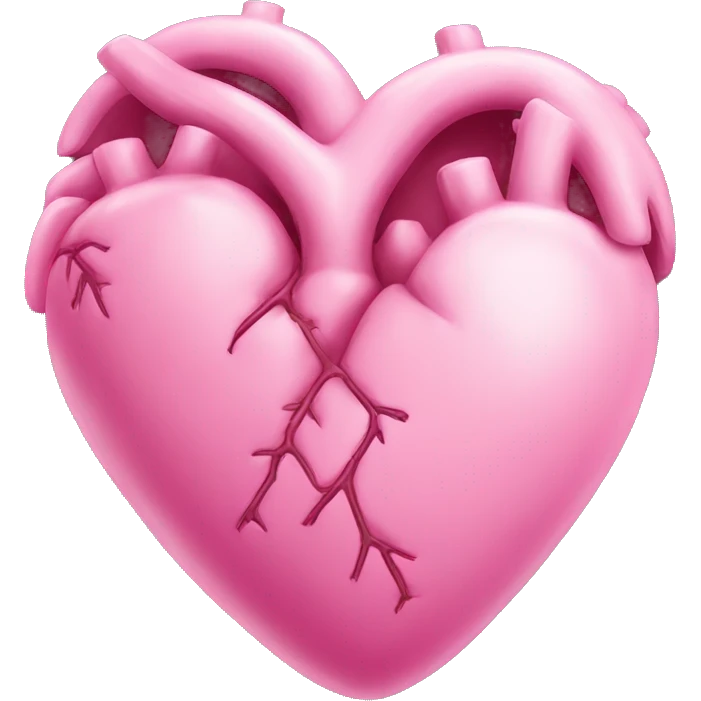 Pink human heart emoji
