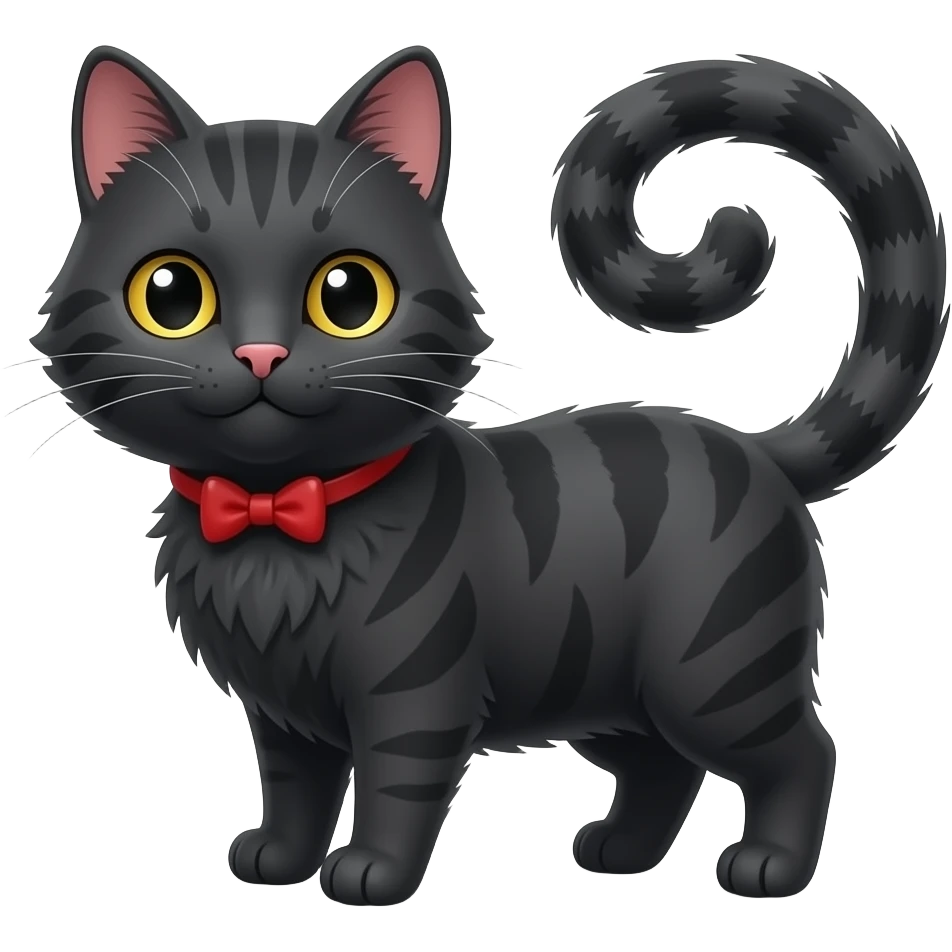 kucing hitam lucu emoji