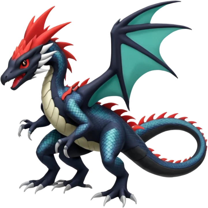 Yveltal-Salandit-Silvally-Fakémon-hybrid-creature (full body)  emoji