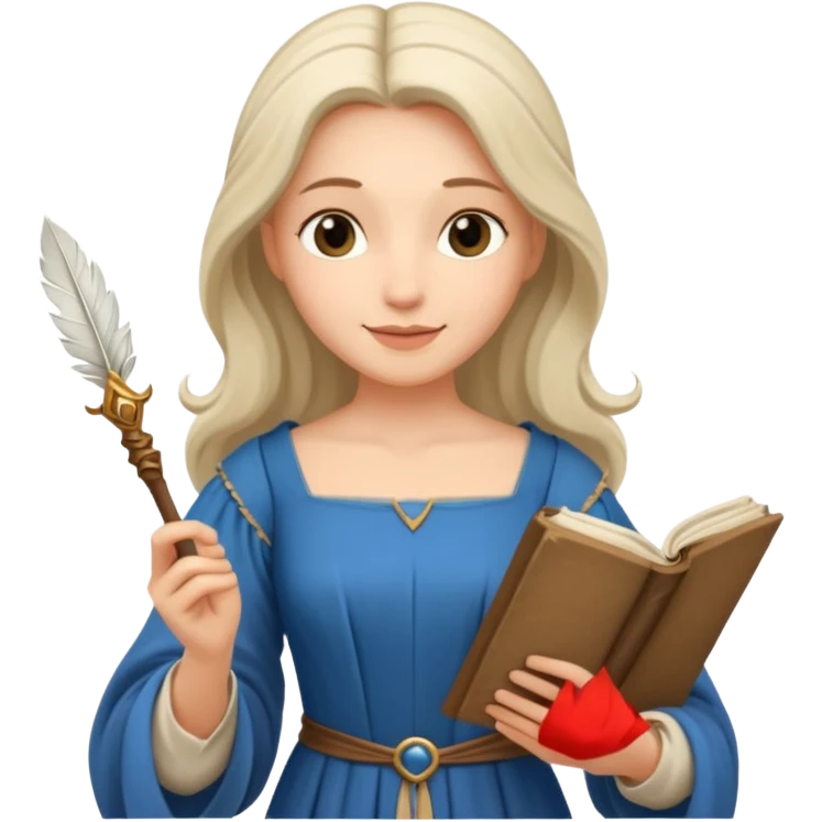medieval female poet emoji