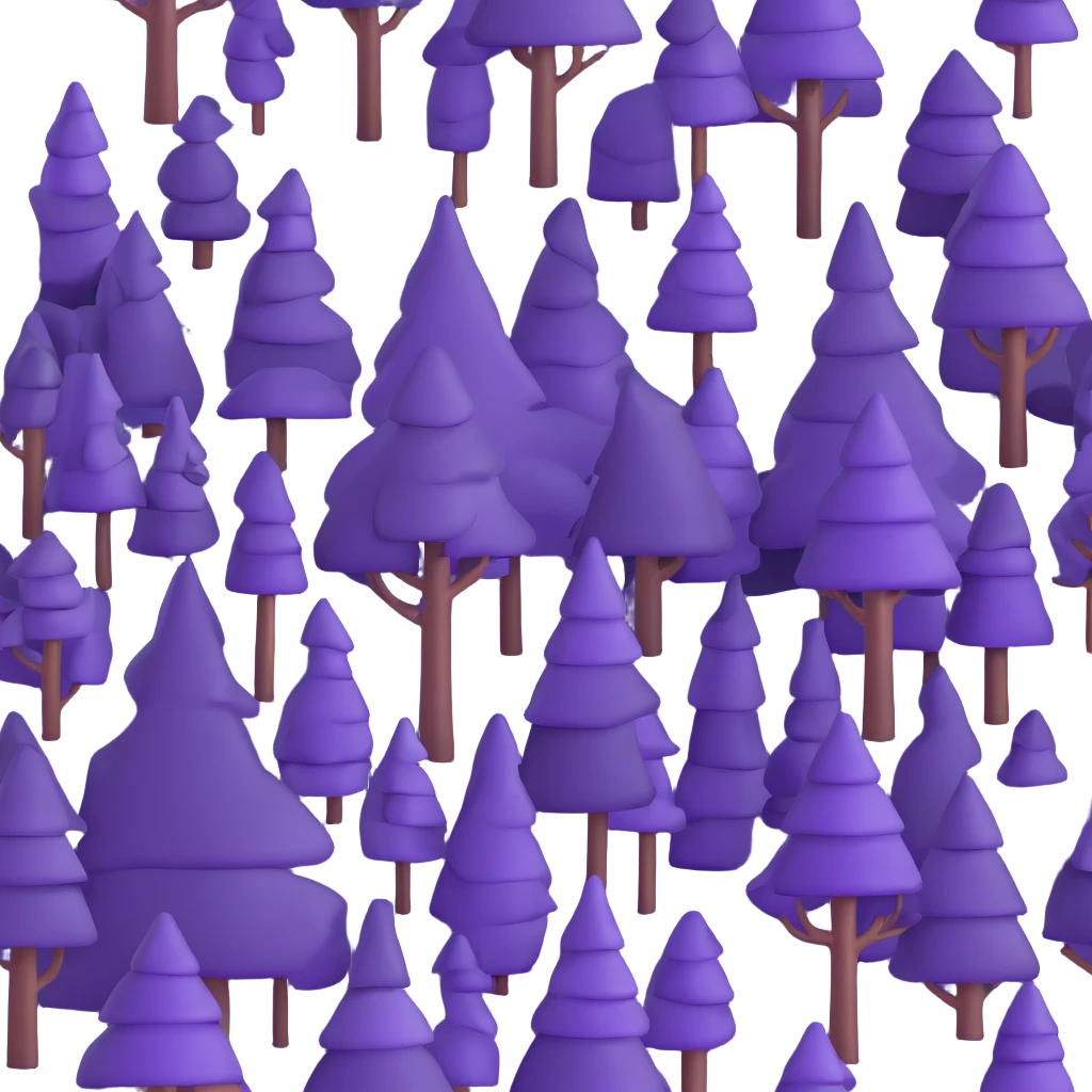cartoon forest with trees emoji