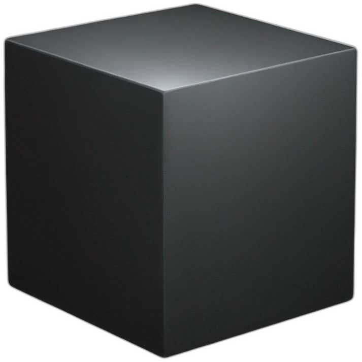 solid black cube emoji