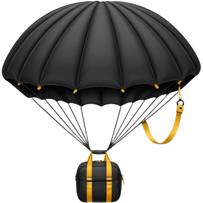 sac parachute noir emoji
