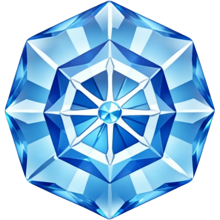 Blue Gem with an Ice Flake Inside emoji