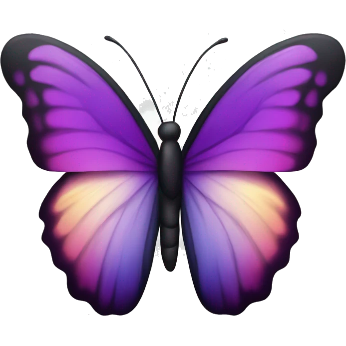 Black and Purple Gradient Butterfly emoji