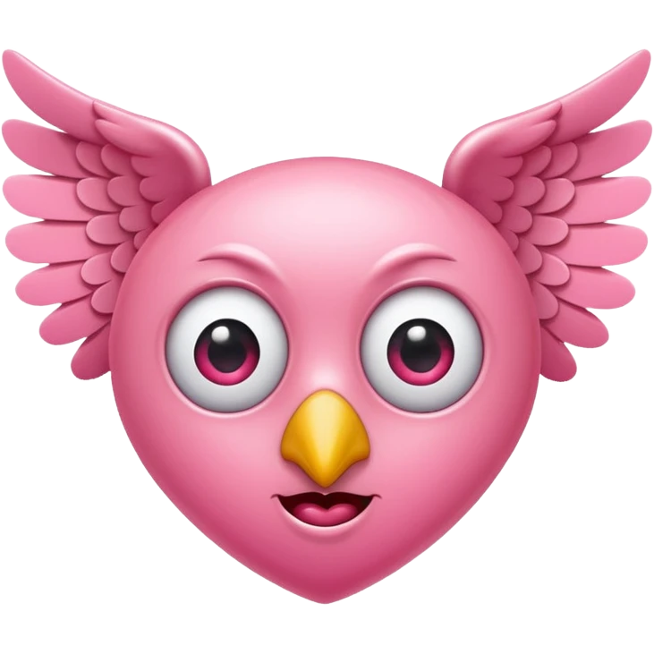 Heart googly eyes with wings emoji