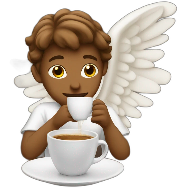 angel drinking espresso emoji