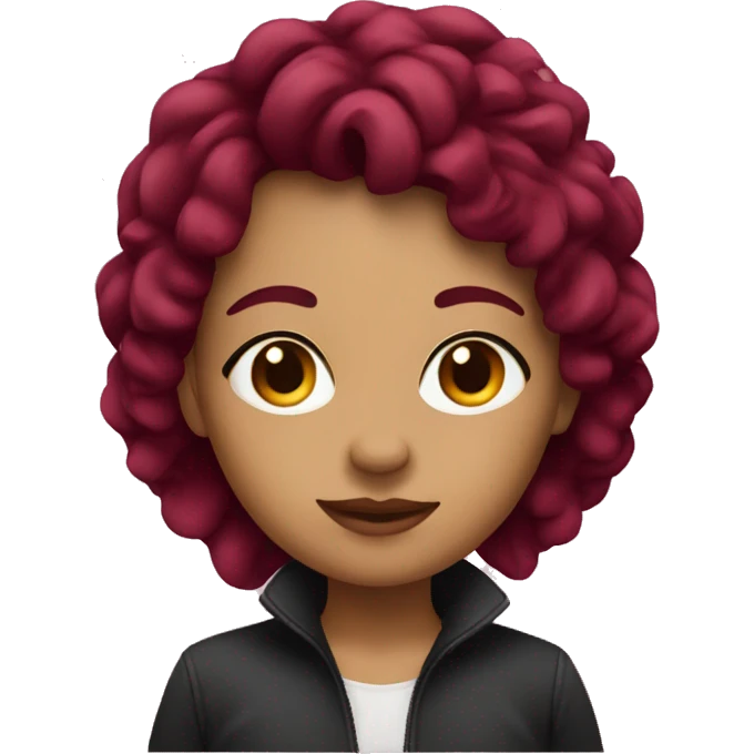Burgundy girly emoji