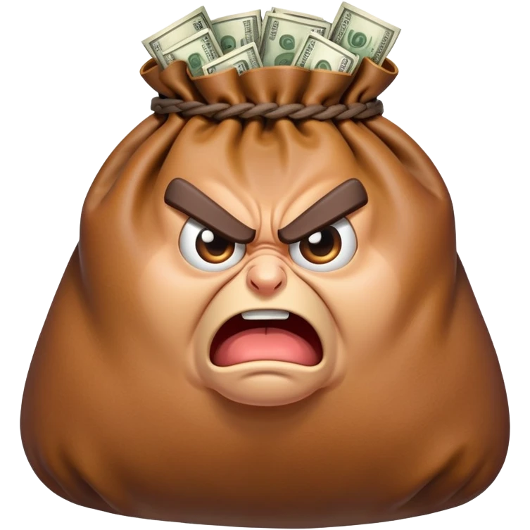 angry bag of money emoji