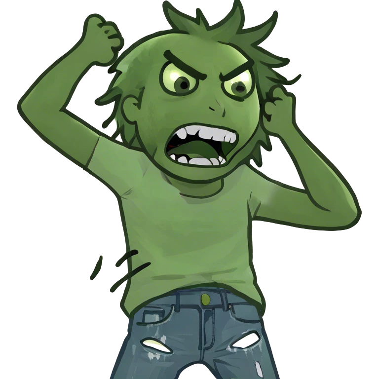 person ripping out their hair in frustration emoji
