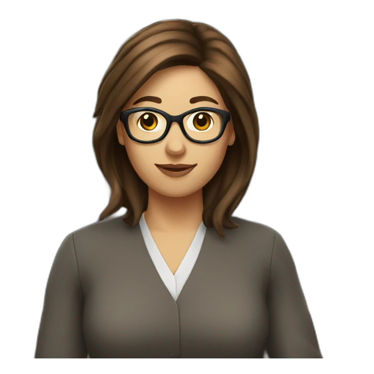 brown hair lesbian librarian emoji